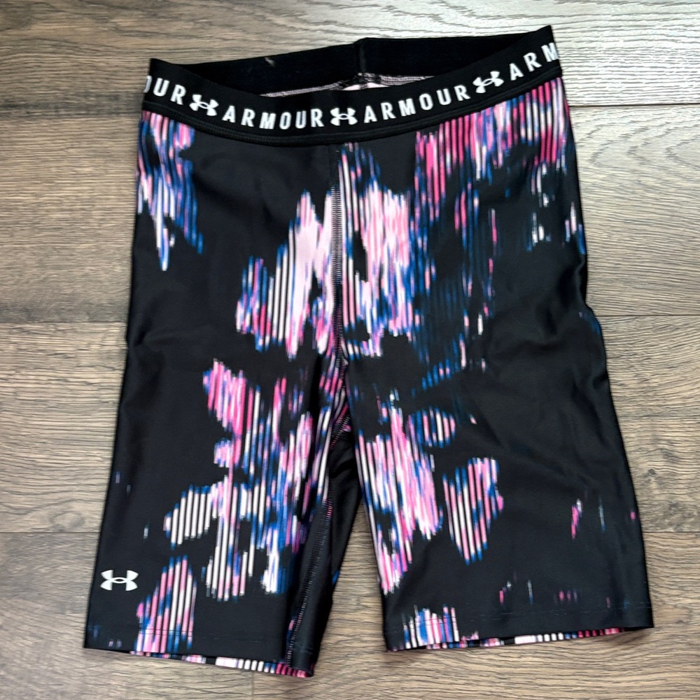 Under Armour Black and Multicolor Compression Shorts